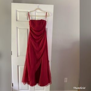 Formal strapless maxi dress